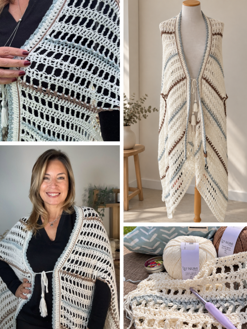 Poncho Urbino - Curso online de crochet